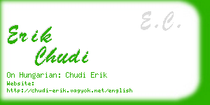 erik chudi business card